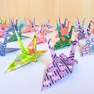 Origami Japanese Paper Crane Set B of 40 Handmade Wedding Favours Gift 
