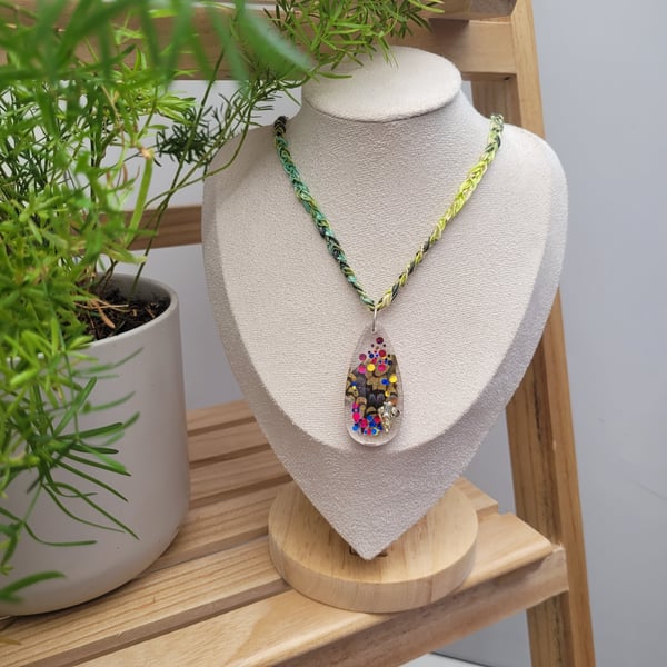 Resin Butterfly Wing Necklace 