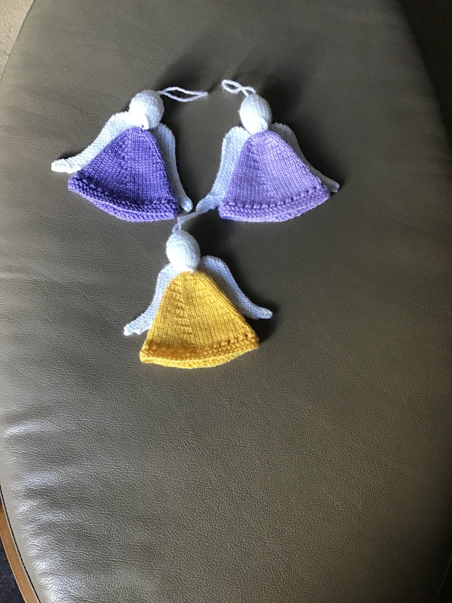 Knitted angels (set of 3)