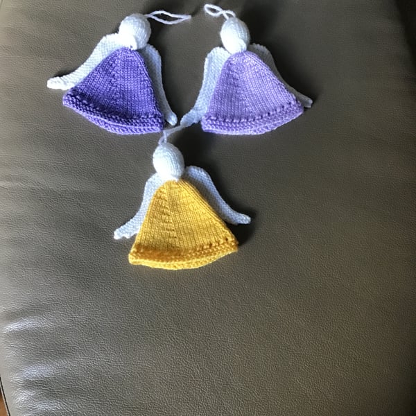 Knitted angels (set of 3)