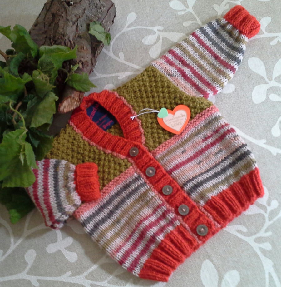 Baby Boys Cardigan  with Merino Wool 9-18  months size