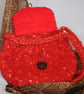 Embroidered Bag - Red with Red Roses - Image 4
