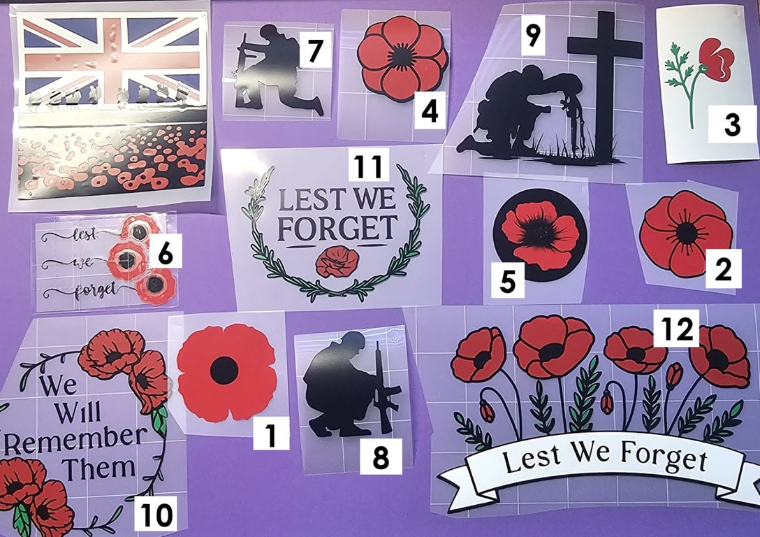 Remembrance Day Vinyl Decals