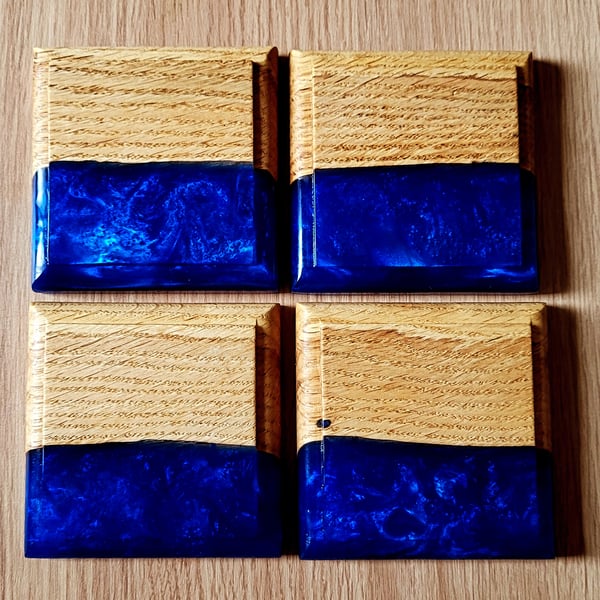 Beautiful unique wood and resin coasters 