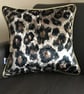 Cushion cover with Duck Feather Pad Luxury Leopard Truffle Crush Cushion. - Image 3