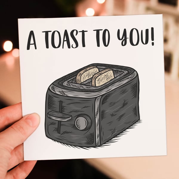 Congratulations card: Toast to you