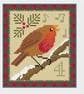 094D Cross Stitch 12 days of Christmas carol, 4th Day Four Calling Birds mini  - Image 1