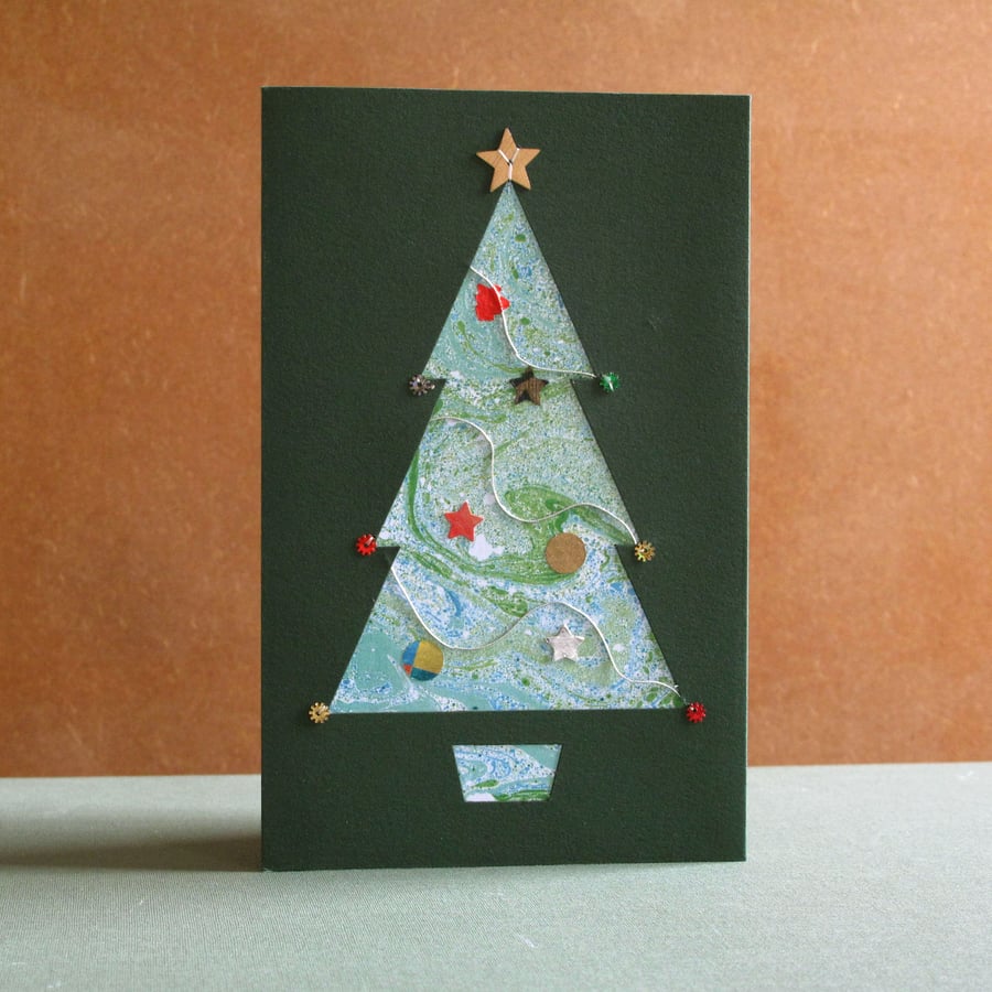 Unique Hand Made Christmas Card with Envelope