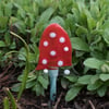 Streaky Red Toadstool - Garden Ornament