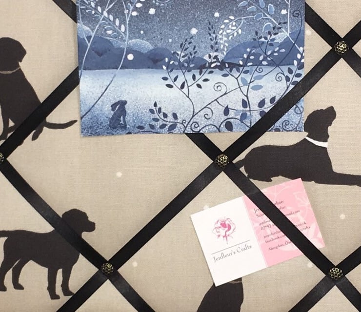 Labrador fabric photopicture board, noticeboard... Folksy