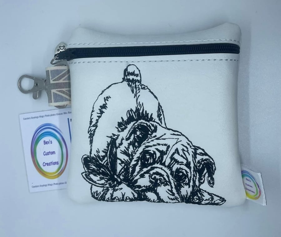 Puppy, Embroidered small bag,  