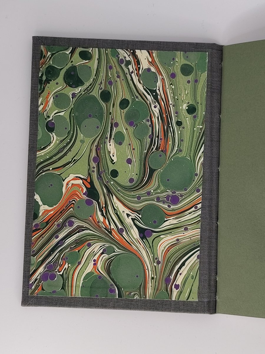 Handcrafted A6 notebook with recycled paper