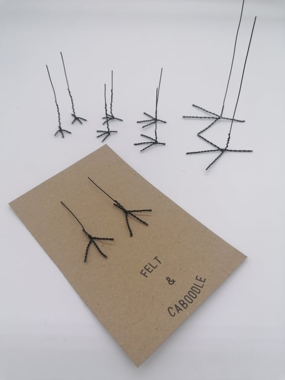 Wire bird feet