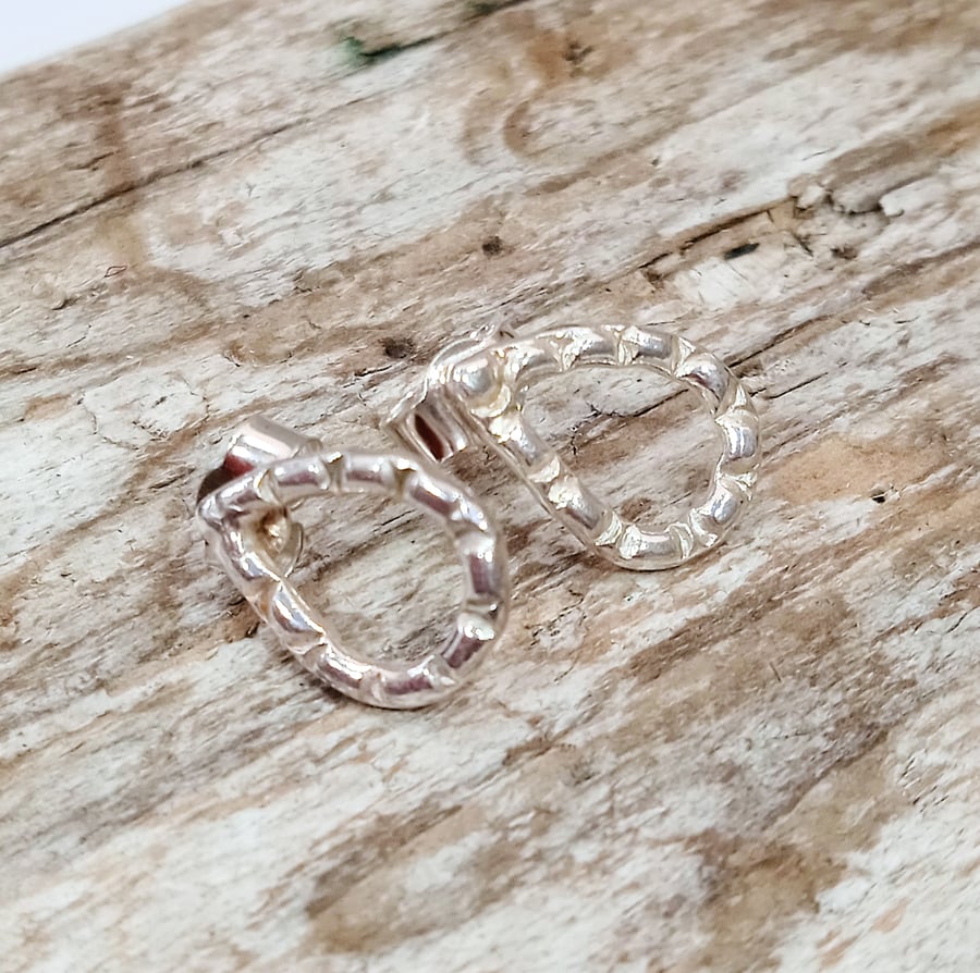 Sterling Silver Teardrop Stud Earrings (ERSSSTTD5) - UK Free Post