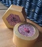 Simple Trinket Box with Hand Smocked and Beaded Insert to Lid - Image 1