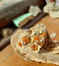 Sterling Silver and Baltic Amber Swirl Necklace and Earrings Set - Image 3
