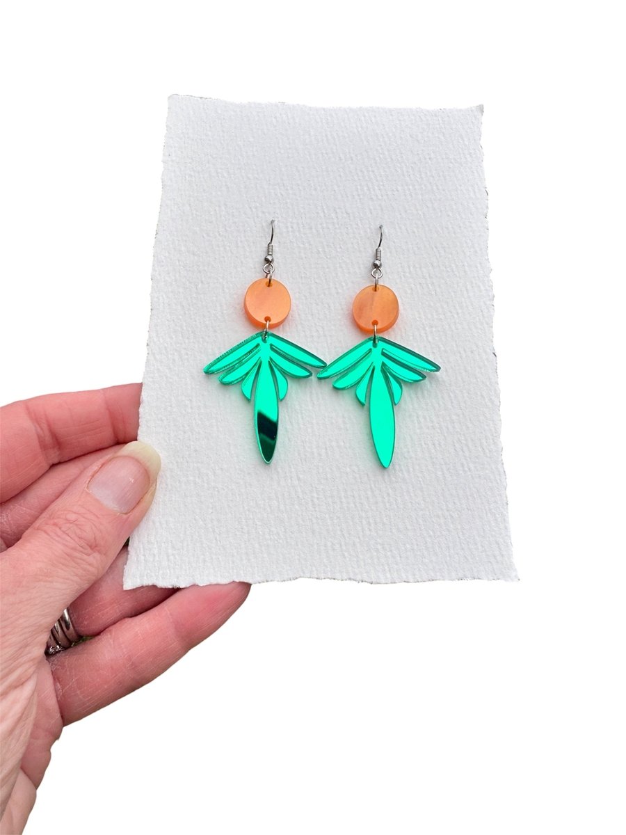Deco Geometry Drop Acrylic Earrings