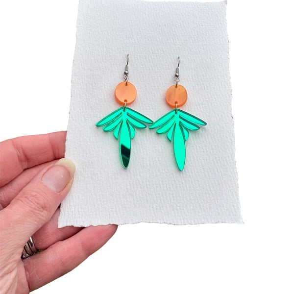 Deco Geometry Drop Acrylic Earrings