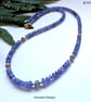 Designer AAA Genuine Tanzanite Gold Vermeil Necklace  - Image 4