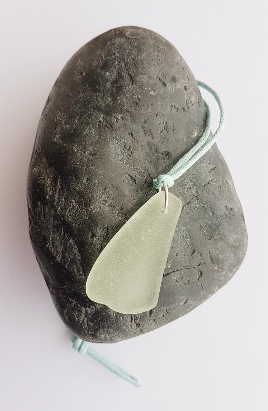 18" Seaglass Wax Cord Necklace