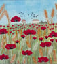 Poppy Fields Hand Embroidery Panel Only - Image 2