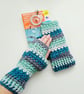 Seaside Surf Hiking Mitts, Fingerless Wrist Warmer Gloves - Image 3