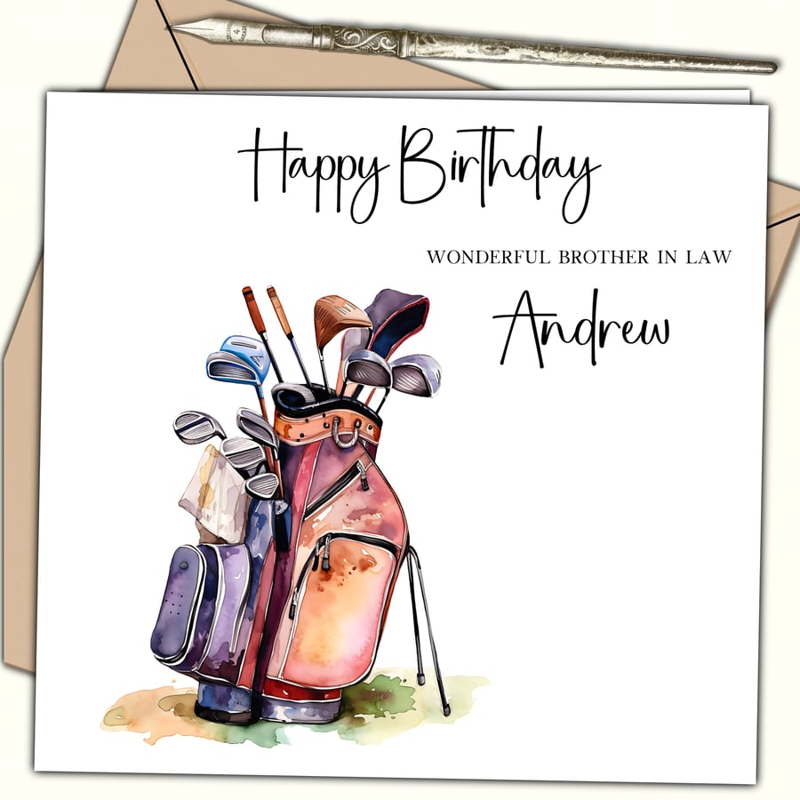 Personalised Birthday Card Grand Son Nephew Brother in law Father