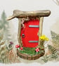 Handcrafted driftwood fairy door.