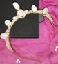Love Quartz Crystal and Beaded Wired Goddess Crown Tiara - Image 1