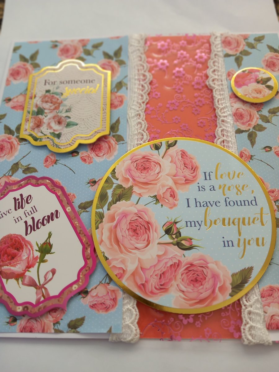 Birthday card female mum aunt sister floral greetings