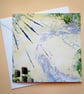Greetings cards - Blank - Set of 4 Abstract Designs - Green no 12 - Image 9