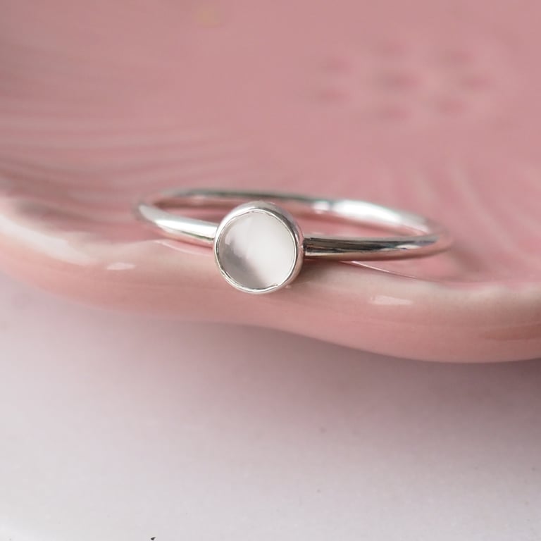 Moonstone Ring in Sterling Silver