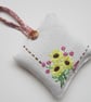 SALE Vintage Embroidered Floral Lavender Bag - Image 1