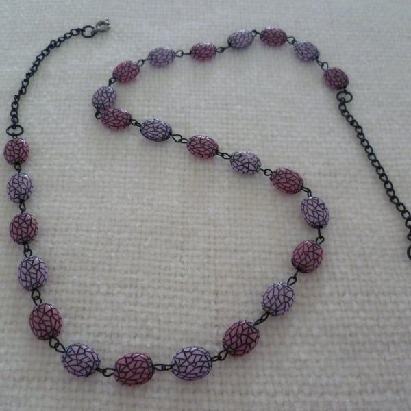 Pink 'Web' Necklace
