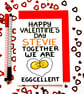 Funny Valentine's Personalised Card, Personalized Egg Valentine's Card - Image 1