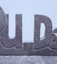 Love u Dad hand cut from Devonian Mudstone