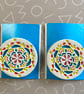 Handmade Ceramic Round Daisy Mandala brooch, Hand Made Badge - Image 4