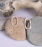 Oxidised Silver Oval Stud Earrings - Image 4