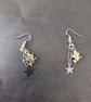 Silver witch and star charm dangle earrings  - Image 3