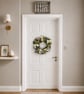 Handmade English Country Door Wreath - Ivory & Lilac Rose Wreath - Image 7