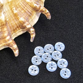 Vintage Buttons: Light Blue, ‘Star’ Patterned 10x 10mm