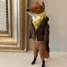 Needle felted gentleman fox in country clothing