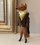 Needle felted gentleman fox in country clothing