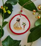 Christmas decoration pug dog wood slice hanging decoration - Image 7