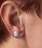 Ghost ear studs in Sterling Silver - Image 4