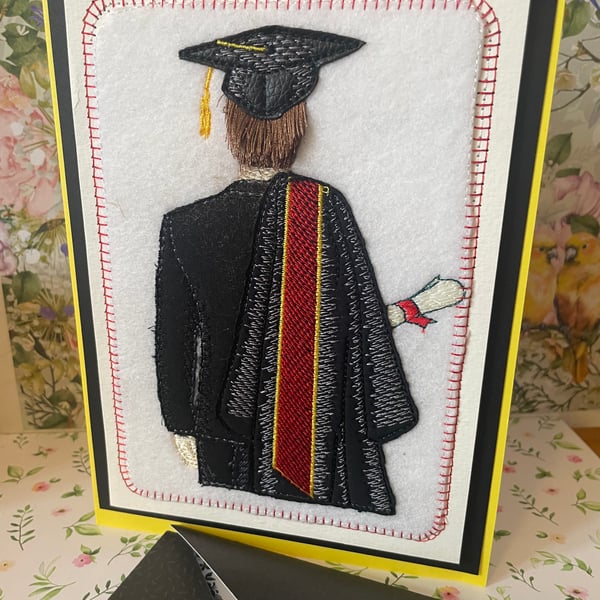 Handmade 3D greetings card Graduation Male 