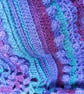 Handmade Crochet Ombre Shawl, Wool Blend - Image 9