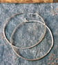 Lightweight Skinny Solid Sterling Silver Hoop Earrings available in 4 Sizes