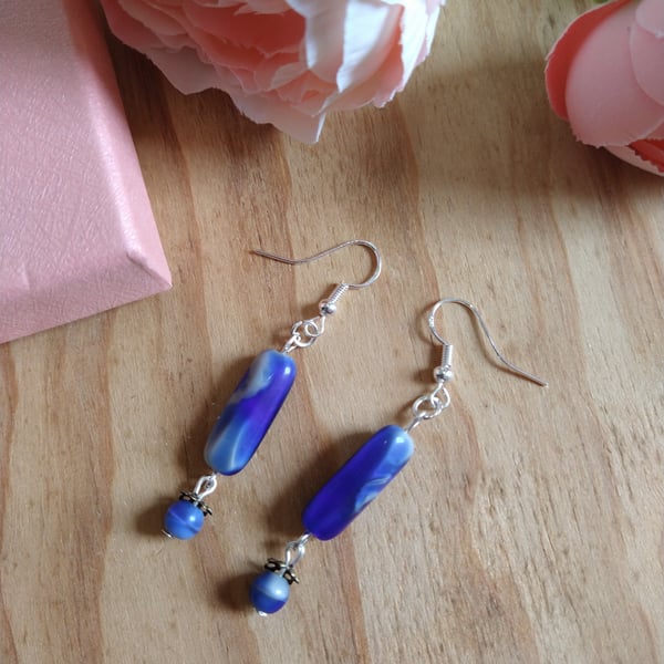Blue Stone Drop earrings