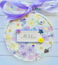Personalised Name Keepsake Hoop, Handmade Kids Bedroom Decor, 